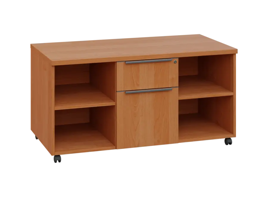 SIK - 42NZ kontejner pojízdný, zásuvky/nika, deska 18 mm, centrální zámek, olše jantar